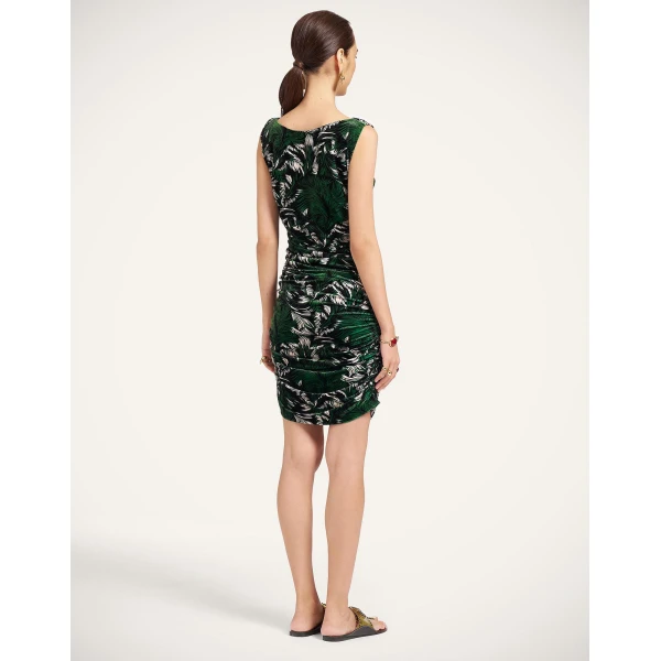 La DoubleJ Mini Bandage Dress in Quill Green at Luxury Shoes 