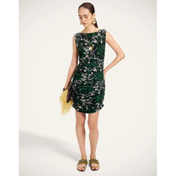 La DoubleJ Mini Bandage Dress in Quill Green at Luxury Shoes 