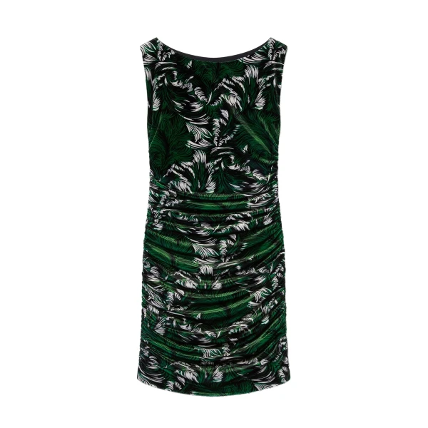 Mini Bandage Dress in Quill Green