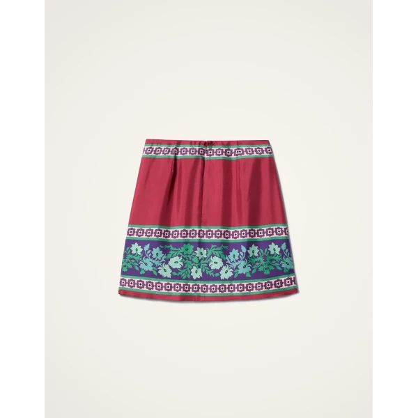 La DoubleJ Mini Foulard Skirt in Regalia Red, view 6