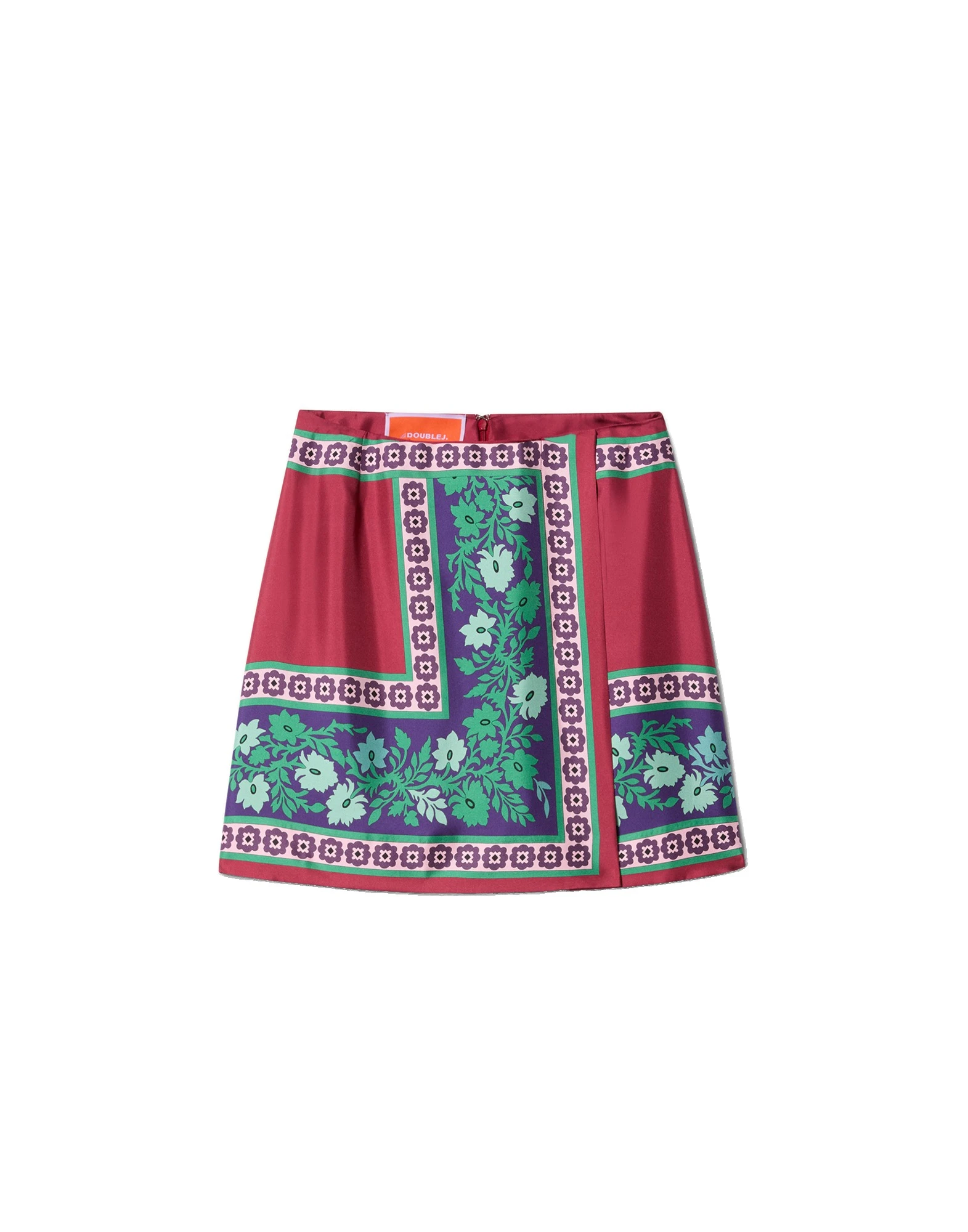 La DoubleJ Mini Foulard Skirt in Regalia Red La DoubleJ Mini Foulard Skirt in Regalia Red