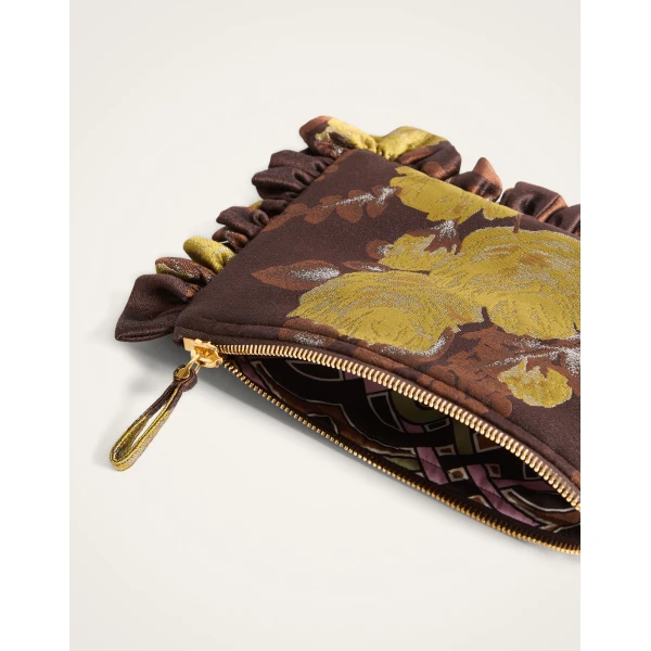 La DoubleJ Mini Hand Pochette in Devon Brown at Luxury Shoes 