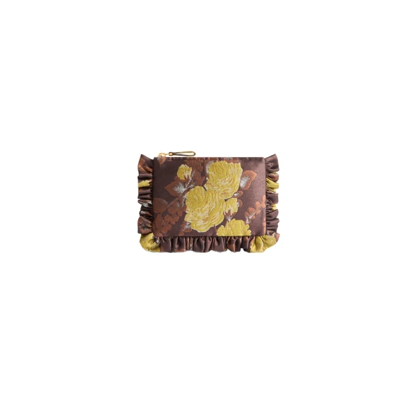 La DoubleJ Mini Hand Pochette in Devon Brown at Luxury Shoes 