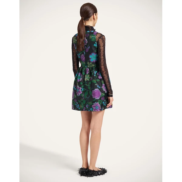 La DoubleJ Mini Pirhouette Dress in Botanical Black at Luxury Shoes 