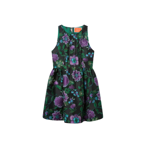 La DoubleJ Mini Pirhouette Dress in Botanical Black at Luxury Shoes 