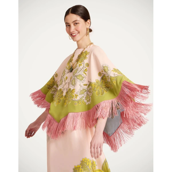 La DoubleJ Mini Poncho in Swathe Pink at Luxury Shoes 
