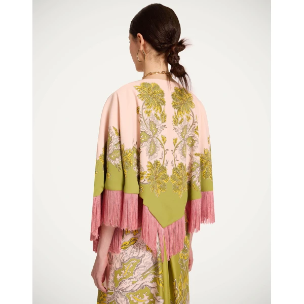 La DoubleJ Mini Poncho in Swathe Pink at Luxury Shoes 