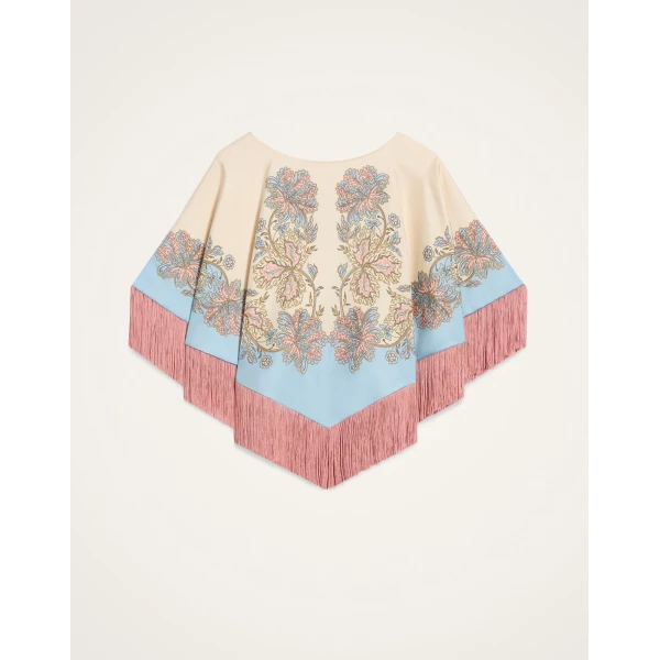 La DoubleJ Mini Poncho in Swathe Pink at Luxury Shoes 