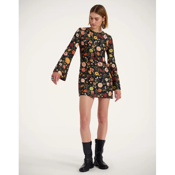 La DoubleJ Mini Supreme Swing Dress in Botticelli Black, view 2