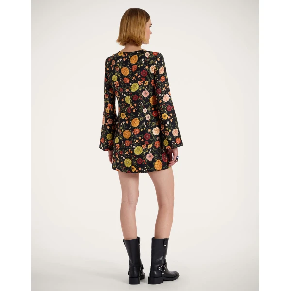 La DoubleJ Mini Supreme Swing Dress in Botticelli Black, view 3