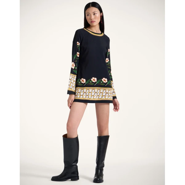 La DoubleJ Mini Supreme Swing Dress in Dazed Black, view 2