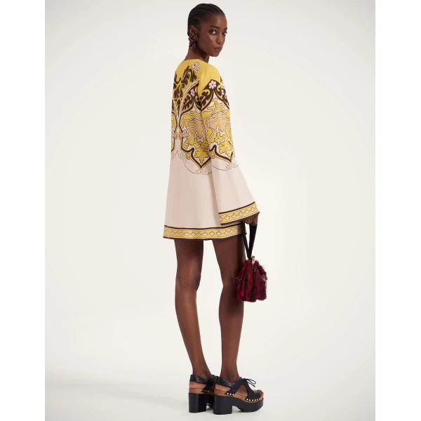 La DoubleJ Mini Supreme Swing Dress in Spells Yellow, view 3