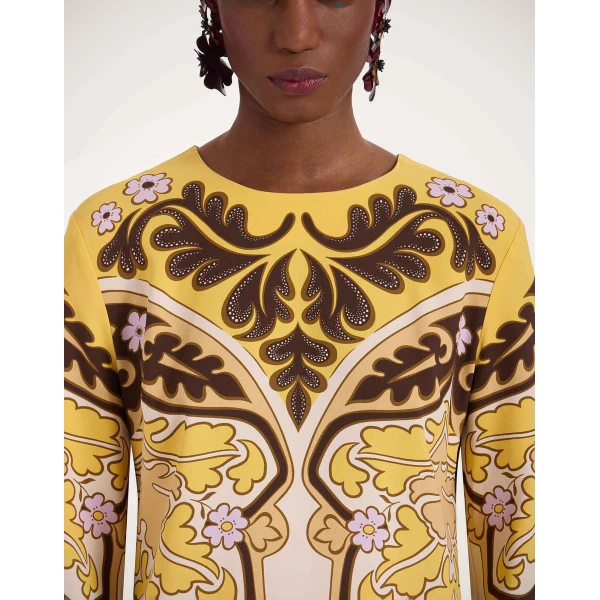 La DoubleJ Mini Supreme Swing Dress in Spells Yellow, view 6