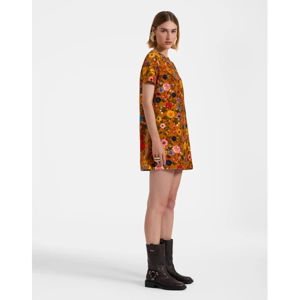 La DoubleJ Mini Swing Dress in Botticelli Rust, view 6