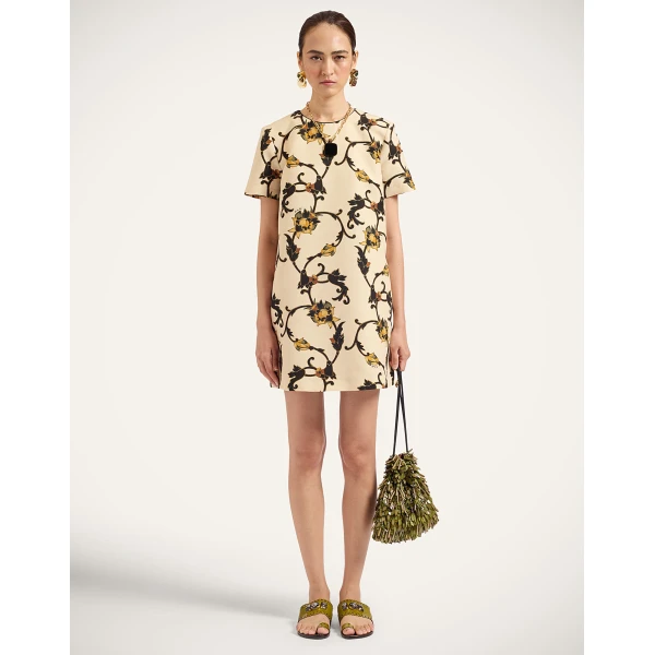 La DoubleJ Mini Swing Dress in Buttercup White at Luxury Shoes 