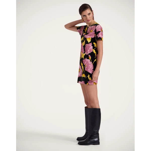 La DoubleJ Mini Swing Dress in Sylph Black, view 2