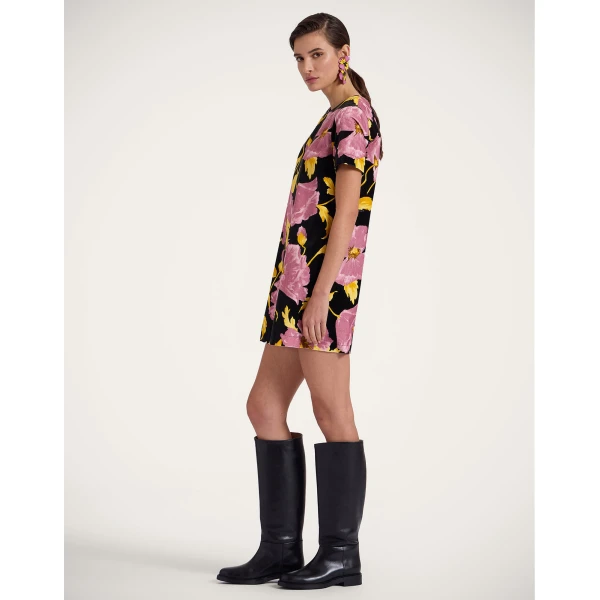 La DoubleJ Mini Swing Dress in Sylph Black, view 4