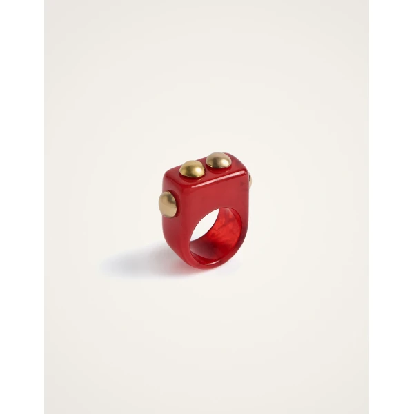 La DoubleJ Nefertiti Ring in Burgundy, view 4