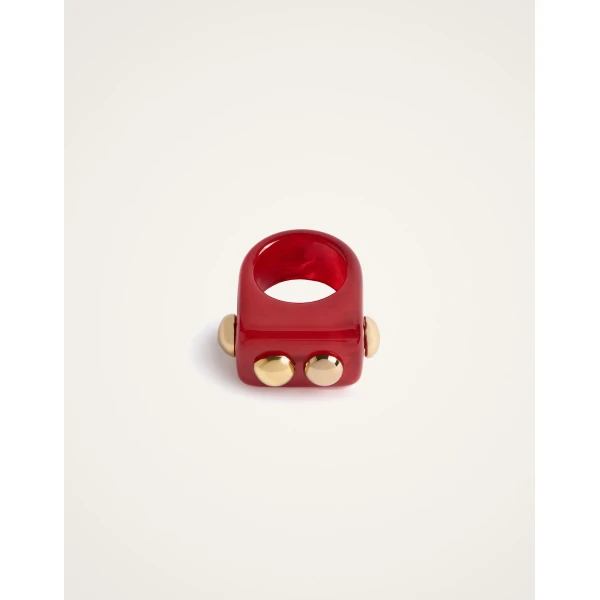 La DoubleJ Nefertiti Ring in Burgundy, view 5