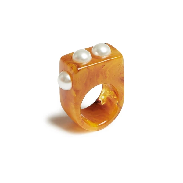 La DoubleJ Nefertiti Ring in Rust, view 2