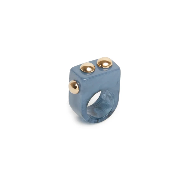 La DoubleJ Nefertiti Ring in Teal, view 2