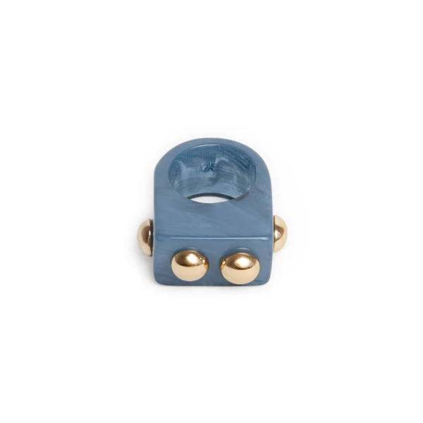 La DoubleJ Nefertiti Ring in Teal, view 3