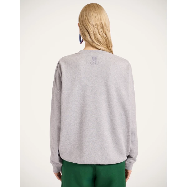 La DoubleJ Off Court Sweatshirt in Divine Grey, view 3
