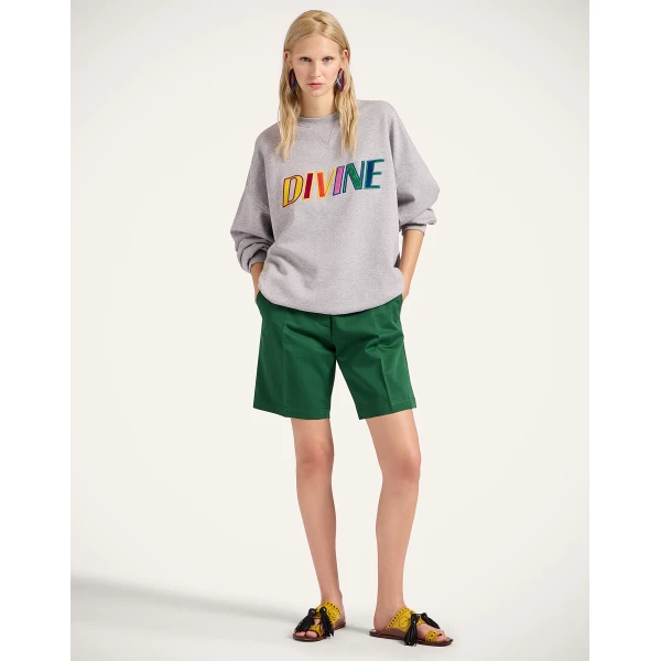 La DoubleJ Off Court Sweatshirt in Divine Grey, view 4