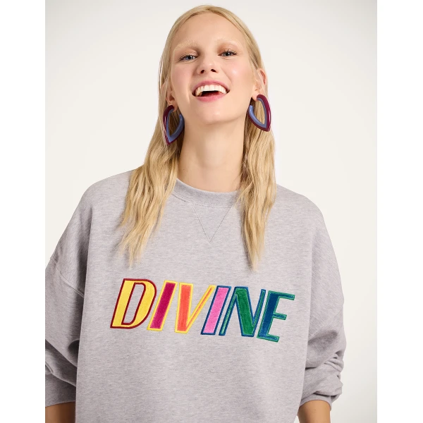 La DoubleJ Off Court Sweatshirt in Divine Grey, view 5