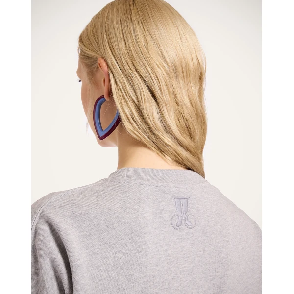 La DoubleJ Off Court Sweatshirt in Divine Grey, view 6