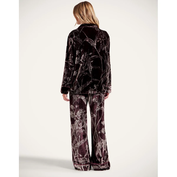 La DoubleJ Pajama Pants in Bamboo Burgundy, view 3