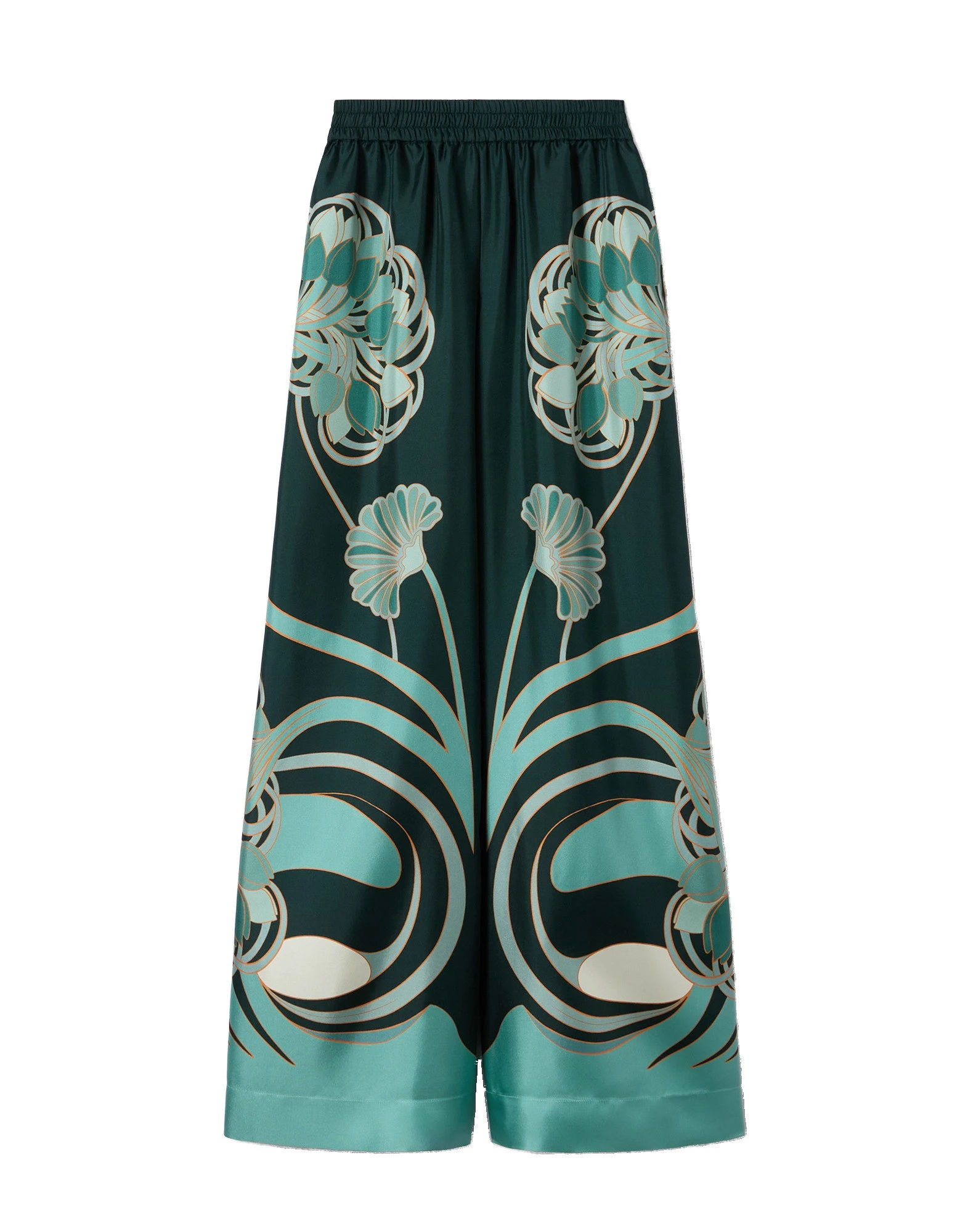 La DoubleJ Palazzo Pants in Blooming Tulip Dark Green La DoubleJ Palazzo Pants in Blooming Tulip Dark Green