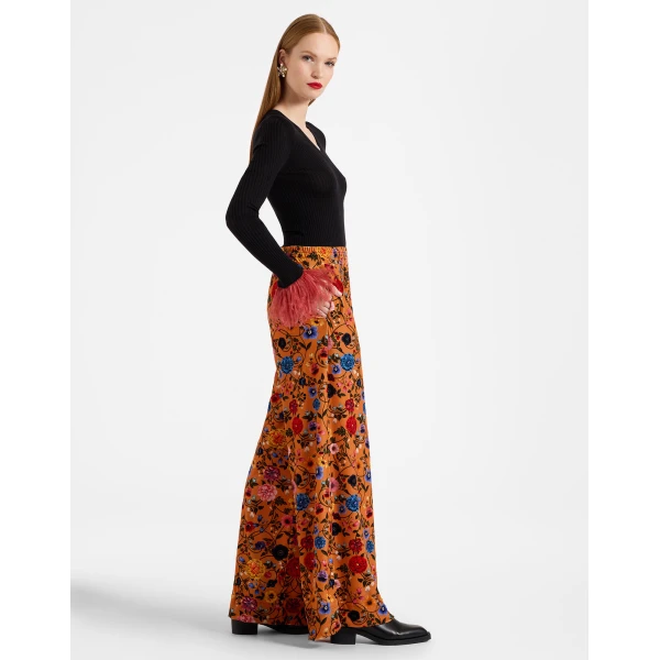 La DoubleJ Palazzo Pants in Botticelli Rust, view 2