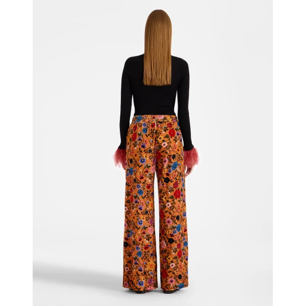 La DoubleJ Palazzo Pants in Botticelli Rust, view 3