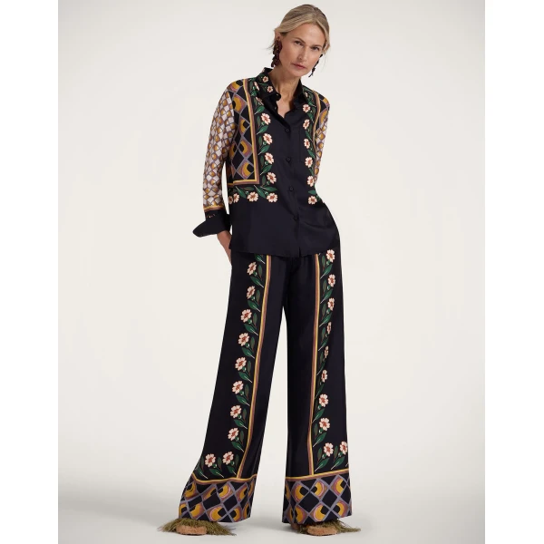 La DoubleJ Palazzo Pants in Dazed Black, view 2