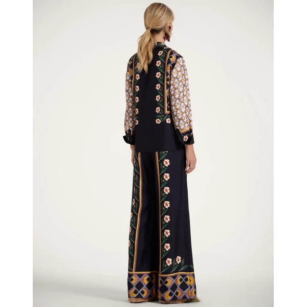 La DoubleJ Palazzo Pants in Dazed Black, view 3