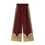 La DoubleJ Palazzo Pants in Kells Swirl Burgundy at Luxury Shoes La DoubleJ Palazzo Pants in Kells Swirl Burgundy at Luxury Shoes