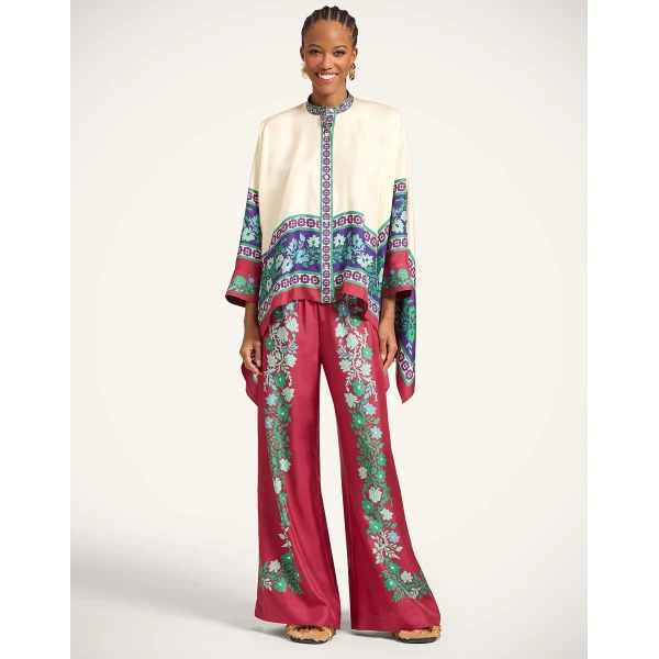 La DoubleJ Palazzo Pants in Regalia Red, view 4