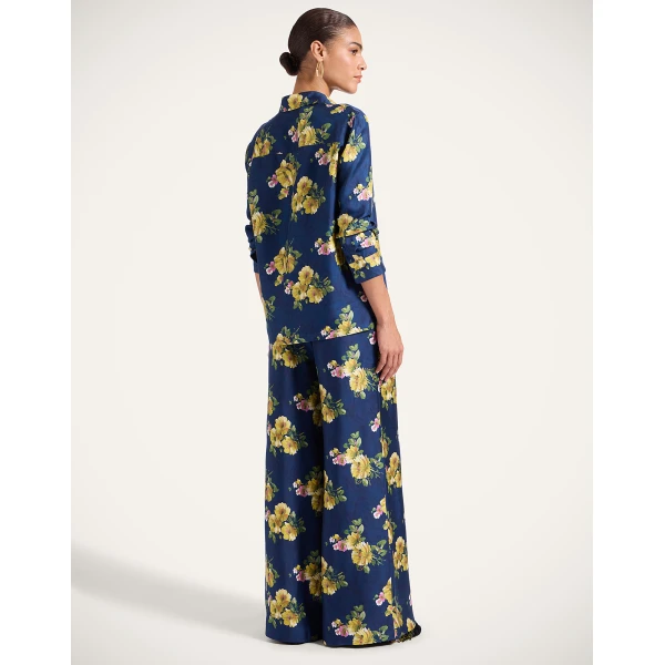 La DoubleJ Palazzo Pants in Riptide Midnight Blue, view 3