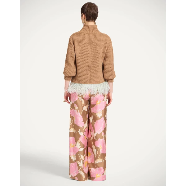 La DoubleJ Palazzo Pants in Sylph Khaki, view 3