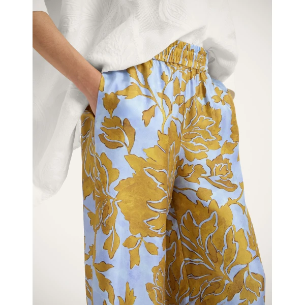 La DoubleJ Palazzo Pants in Tangle Light Blue at Luxury Shoes 
