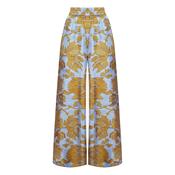 Palazzo Pants in Tangle Light Blue