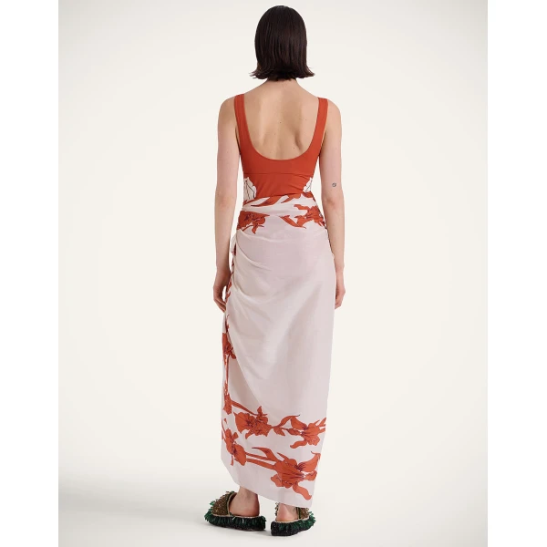 La DoubleJ Pareo in Iris Dark Orange at Luxury Shoes 