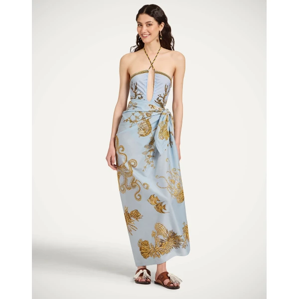 La DoubleJ Pareo in Oceania Light Blue at Luxury Shoes 