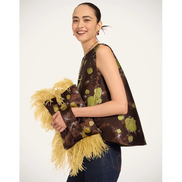 La DoubleJ Party Pochette in Devon Brown at Luxury Shoes 