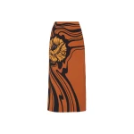 La DoubleJ Pencil Skirt in Big Blooms Brown La DoubleJ Pencil Skirt in Big Blooms Brown