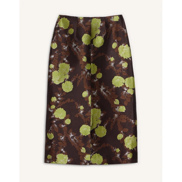 La DoubleJ Pencil Skirt in Devon Brown at Luxury Shoes 