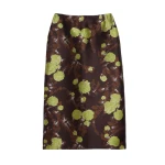 La DoubleJ Pencil Skirt in Devon Brown at Luxury Shoes 