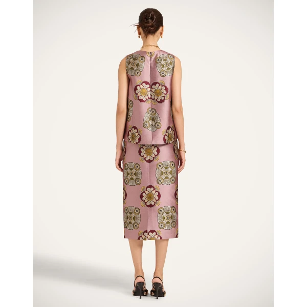 La DoubleJ Pencil Skirt in Nucleus Dusty Pink, view 3