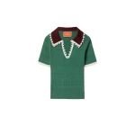 La DoubleJ Picket Polo Top in Green